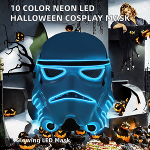 Máscara LED de Spiderman Luminosa 2023, Disfraces de Halloween, Máscara Facial Luminosa de Spiderman, Máscara de Luces LED para Fiestas de Disfraces - Product Image 4