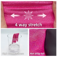 Tissu en nylon et élasthanne holographique brillant de haute qualité, extensible, métallisé, pour maillots de bain, bikinis, jupes de danse