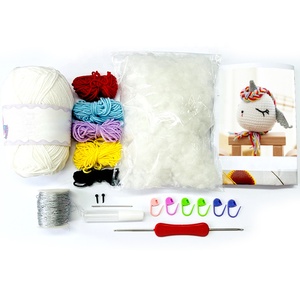 Kit de démarrage pour le crochet et le tricot facile à réaliser soi-même, jouets OEM, pour les débutants, cadeau d'anniversaire pour enfants, licorne - Product Image 2