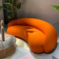 Sofá de Dos Plazas de Terciopelo para Sala de Estar de Apartamento o Villa Moderna, con Fundas de Lana de Cordero, Funciones de Sofá Cama y Reclinable