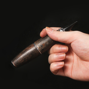 Pipe à <span class=keywords><strong>tabac</strong></span> en bois Futeng, portable, solide, faite à la main, finition cirée 9 mm, coupe-vent, accessoires pour pipe à fumer à une bouffée - Product Image 1