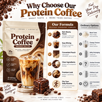 Crème protéinée pour café à marque privée, adaptée au régime cétogène, sans sucre, avec poudre d'huile MCT pour la peau et les cheveux