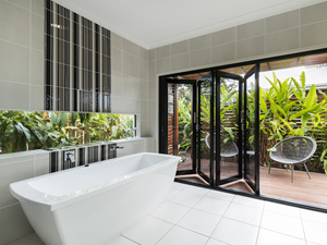 Portes <span class=keywords><strong>de</strong></span> <span class=keywords><strong>garage</strong></span> en verre dépoli / <span class=keywords><strong>Porte</strong></span> en verre commerciale extérieure <span class=keywords><strong>Porte</strong></span> pliante en aluminium - Product Image 5