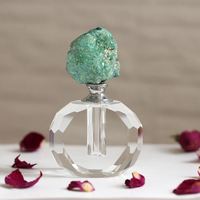 Flacon vide de parfum en cristal de luxe pour cadeau d'anniversaire de mariage, en pierre naturelle d'agate, de quartz rose et d'améthyste