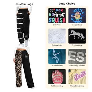 JL0516B di alta qualità da <span class=keywords><strong>donna</strong></span> <span class=keywords><strong>pantaloni</strong></span> elastici a gamba dritta Casual larghi bianchi larghi <span class=keywords><strong>pantaloni</strong></span> lunghi da <span class=keywords><strong>donna</strong></span> - Product Image 2