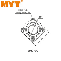 Rodamiento Lineal de Tipo Brida Cuadrada Serie MYT LMK...UU, Venta al por Mayor de Fábrica, Buje de Movimiento Lineal para Máquina de Impresión 3D
