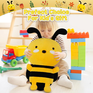 Venta al por mayor juguetes suaves de abeja de varios tamaños máquina de garra muñeca niños regalos lindos dibujos animados peluche insecto abeja juguetes de animales de peluche - Product Image 4
