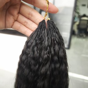 Extensiones de Cabello Humano <span class=keywords><strong>100</strong></span>% de Grado 8A, 60g, Estilo Lacio Rizado (<span class=keywords><strong>KS</strong></span> Style), con Trama de Plumas - Product Image 3