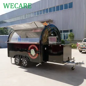 WECARE Trailer makanan seluler Mini jalan Trailer makanan seluler bulat kecil luar ruangan untuk dijual di AS