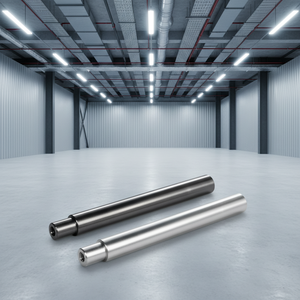 แกนเพลา ปลายข้างหนึ่งมีขั้นบันได ปลายทั้งสองข้างมีเกลียวใน แบบมาตรฐาน ตัวแกนเพลาแบบยังไม่ผ่านกระบวนการ ขนาด G6/h7/h - Product Image 4