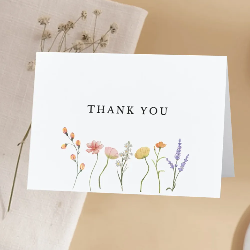 Personalized Thank You Card Luxury Greeting Card Exclusive Writing Postcard Gift Custom Thank You Card For Small Business