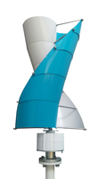 Éolienne verticale spirale 100W 200W 300W 12V 24V, petit générateur éolien hélicoïdal pour la production d'énergie sur toiture