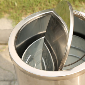 Stainless steel single-drum flip-top extra-large 30-liter trash can, available directly from the manufacturer, suitable for - Product Image 3