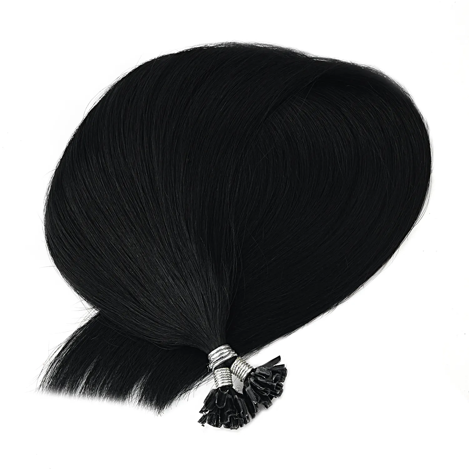 K.SWIGS Vrigin Remy Hair Keratin Pre-Bonded Hair Extensions Double Drawn Fashion u Tip最高品質のキューティクルインタクトダークカラー