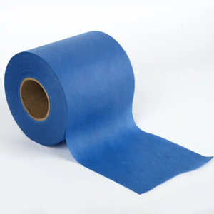 Tissu non tissé SMMS bleu 40 g/m² imperméable, antibactérien, respirant, antistatique, personnalisé pour <span class=keywords><strong>blouse</strong></span> d'hôpital, marque XINGDI - Product Image 3