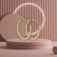 Pendientes de Aro Cuadrados de Oro Amarillo Personalizados de Moda, Sin Níquel, Sin Plomo, Certificados para Mujer