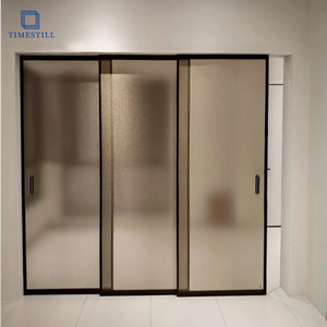 Portes coulissantes à cadre en aluminium OPK avec verre trempé de 8 mm, sans rail inférieur - Product Image 3