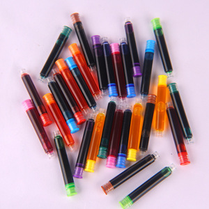 Cartuchos de Tinta de Colores de 34 mm para <span class=keywords><strong>Pluma</strong></span> <span class=keywords><strong>Estilográfica</strong></span>, Recargas de Tinta de Plástico para Escribir, Convertidores de Tinta Reemplazables al por Mayor - Product Image 1