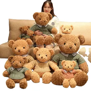 Unisex Custom Soft Stuffed Animal Toys Teddy Bear with PP Cotton Filling Available in Different Sizes for 2-7 Years Old