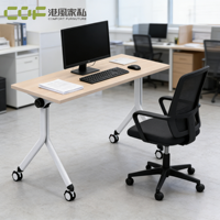 Bureau de travail pliable moderne avec roulettes pour l'école, l'hôpital, table d'ordinateur, poste de travail PC, grande table de réunion