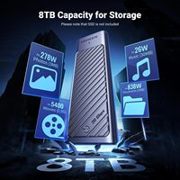 UGREEN 20Gbps kandang M.2 NVMe SATA SSD, kompatibel dengan 10Gbps USB C eksternal M.2. USB 3.2 Gen2 mendukung UASP Trim