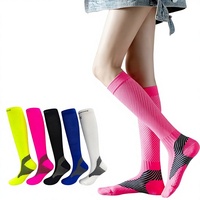 Chaussettes de sport en coton épais pour femmes - Design antidérapant jusqu'aux cuisses pour la course à pied et la corde à sauter en hiver