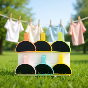 Pinces à linge en bois avec tableau noir 3,5 cm, lot de 6, pour vêtements - Product Image 2