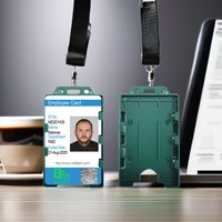 Porte-badge rigide en plastique horizontal/vertical de très bonne qualité, élégant et durable, adapté pour protéger les cartes d'identité rigides