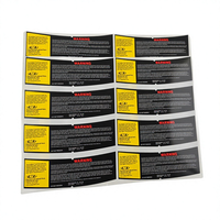 Personalizado adhesivo impermeable de temperatura con etiqueta de impresión