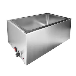 PMCK165A comercial de acero inoxidable eléctrico Bain Marie Buffet calentador de alimentos mesa de vapor para catering y restaurantes