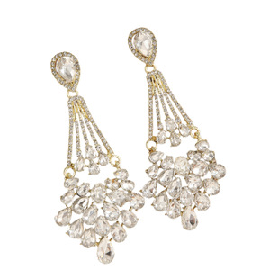 European and American Cross-border Light Luxury Drops Diamond Long <b>Earrings</b> Wedding Dinner High-end Tassel <b>Earrings</b> Women's - Product Image 5