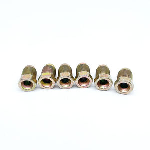 Tuercas de acoplamiento redondas hexagonales de latón y zinc amarillo no estándar Inserto de tubo de línea de <span class=keywords><strong>freno</strong></span> <span class=keywords><strong>Tuerca</strong></span> acampanada <span class=keywords><strong>Tuerca</strong></span> de conector de tubo de acero - Product Image 2