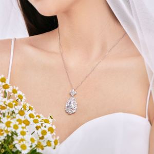 เครื่องประดับแต่งงานยอดนิยม ต่างหู สร้อยคอ กำไลข้อมือ เงินแท้ S925 ประดับเพชรซิคอเนีย 5A 8A แหวนหมั้น แหวนแต่งงาน - Product Image 1