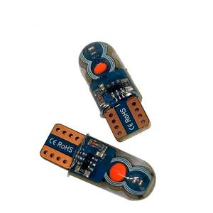 Ampoule LED T10 COB 4SMD W5W 194 168 à double couleur rouge et bleu, clignotante, en gel de silice, pour éclairage intérieur et plaque d'immatriculation, 12V - Product Image 3