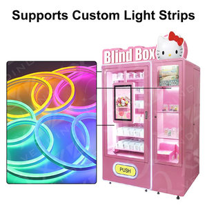 Máquina Expendedora Automática de Metal para Exteriores con Pantalla Táctil, Acepta Monedas, Billetes y Tarjetas de Crédito, Color Rosa - Product Image 3