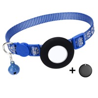 Collier GPS réfléchissant violet compatible avec les appareils Apple, suivi en temps réel, matériau en nylon, autonomie de 1 an, livré avec