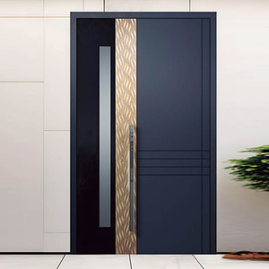<span class=keywords><strong>Porte</strong></span> d'entrée au design américain moderne <span class=keywords><strong>Porte</strong></span> de sécurité extérieure noire imperméable pour l'extérieur pour les maisons Hôtels Villas - Product Image 2