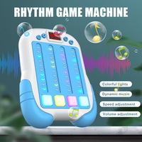 Máquina de juego de ritmo manual, tablero de baile de dedo de puntuación eléctrica, juego Pop de empuje rápido con música y luz