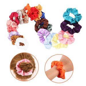 Paquete de Bandas para el Cabello Brillantes Personalizadas, Lazos para el Cabello Rojos y Marrones, Accesorios Brillantes para Niñas, Scrunchies de Seda y Satén con Logotipo - Product Image 5