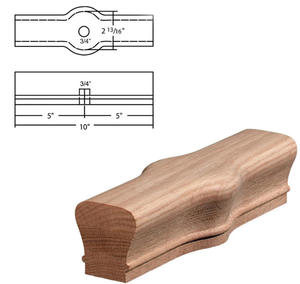 Hiện Đại Tandem Cap 7020 Thân Thiện Với Môi Tự Nhiên Poplar Gỗ Tay Đường Sắt Phù Hợp Cao Su Cầu Thang Phần Cho Bất kỳ Cầu Thang - Product Image 3