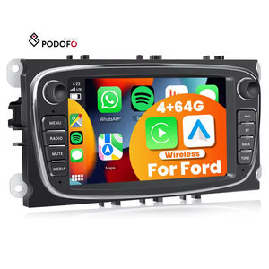 Radio para Auto Podofo con Pantalla Táctil IPS de 7'', 4+64GB, CarPlay, Android Auto, GPS/WiFi/BT/OBD2 para Ford Focus, Mondeo, C-MAX, S-MAX, Galaxy II - Product Image 1