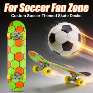 Planches de <span class=keywords><strong>skateboard</strong></span> en érable canadien 7 plis sur le thème du football, avec un graphisme audacieux et accrocheur qui se démarque dans le <span class=keywords><strong>skatepark</strong></span> - Product Image 5