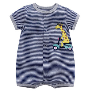 Fabricante al por mayor recién nacido mameluco Casual bebé mono 100% algodón ropa infantil manga corta Onesie para 18 meses botón - Product Image 1