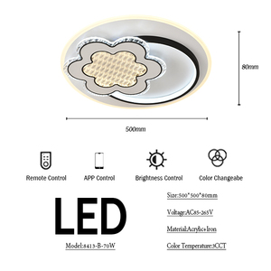 Design semplice illuminazione moderna lampada di oscuramento nordico acrilico casa camera da letto interna soggiorno luce <span class=keywords><strong>Led</strong></span> soffitto - Product Image 2
