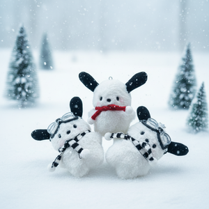 Peluche <span class=keywords><strong>chien</strong></span> Kawaii super douce en coton PP, jouet anti-stress, poupée animale en maille de dessin animé pour décoration intérieure et cadeau - Product Image 2