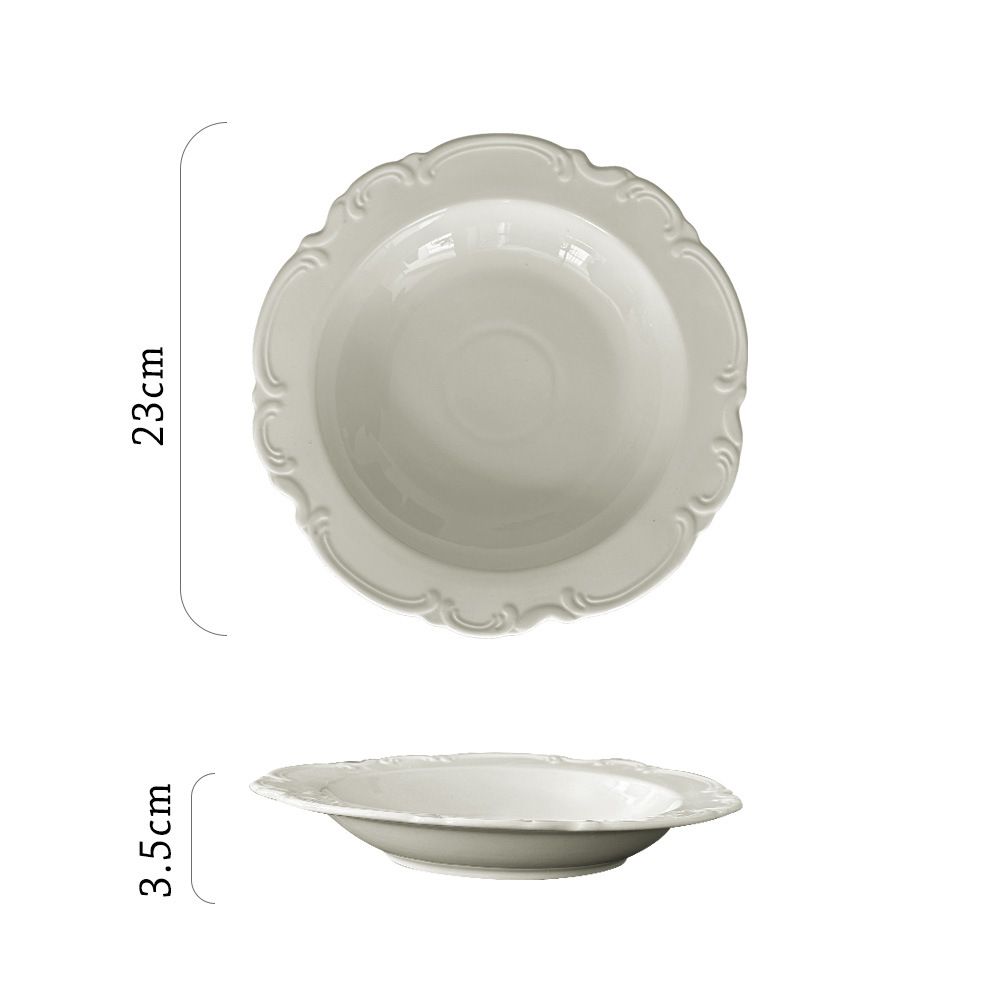 White 9.25inch soup plate