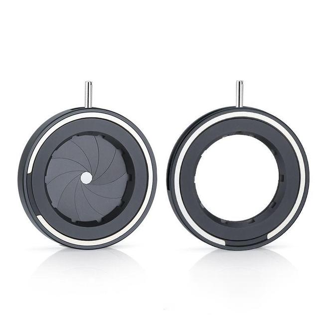 1-18.9mm Adjustable Aperture Metal Zoom Iris Diaphragm Condenser Digital Camera Lens Microscope Adapter Module With 10 Blades