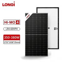 Panneau solaire Tier 1 Hi-MO4 LR4-60HPH 350-380W Mono PERC Demi-cellule 20,9% d'efficacité IP68 Boîtier de jonction Cadre noir Prêt à l'expédition