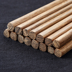 Chicken Wing Wood Chopsticks 10 Pairs Round Head Unpainted Wax Free Household Chinese Style - Product Image 4