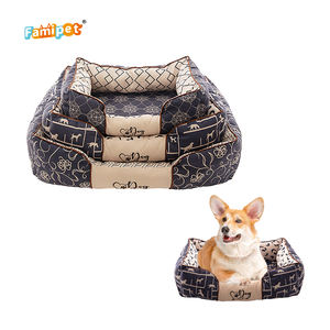 Famipet fabricante personalizado al por mayor nuevo diseño de lujo cómodo transpirable rectángulo suave lavable mascota gato perro cama - Product Image 1
